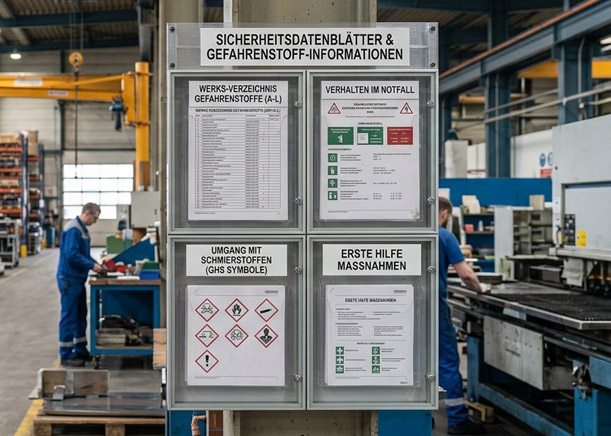 Aushang Betriebsanweisungen Gefahrstoffe